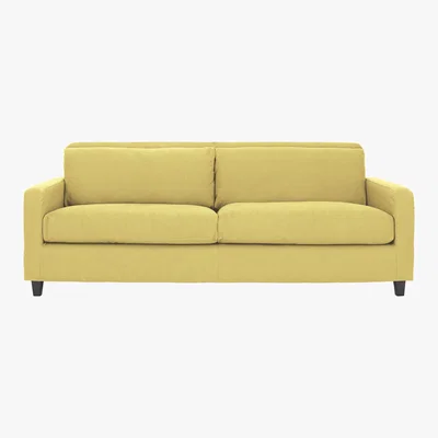 Habitat Chester Yellow FaBric 3 Seater Sofa, Saffron Yellow