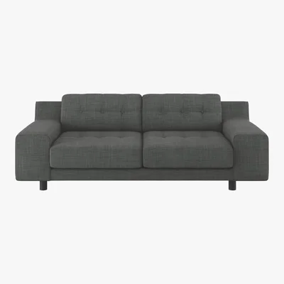 Habitat Hendricks Charcoal Grey Italian Woven 3 Seater Sofa, Charcoal