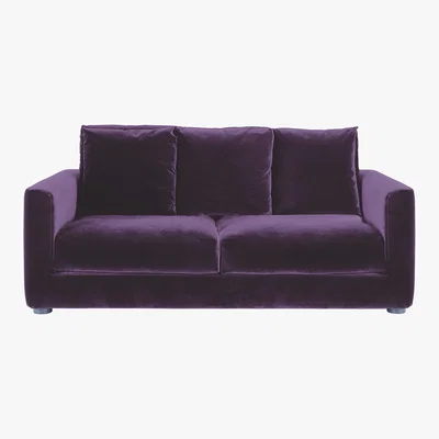 Habitat Rupert Purple Velvet 2 Seater Sofa Bed, Purple