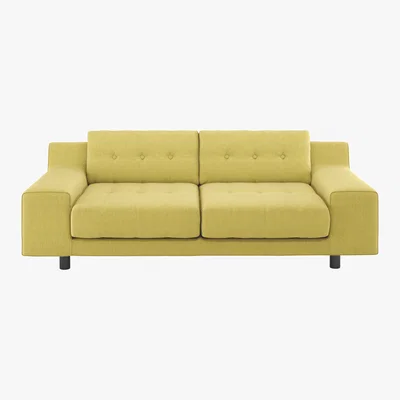 Habitat Hendricks Saffron Yellow FaBric 3 Seater Sofa, Saffron Yellow