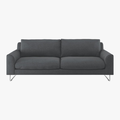 Habitat Lyle Grey Textured FaBric 3 Seater Sofa, Grey
