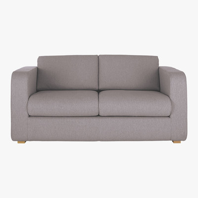 Habitat Porto Grey FaBric 2 Seater Sofa, Wooden Feet, Grey