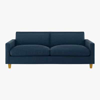 Habitat Chester Navy Blue Tweed Wool Mix 3 Seatersofa, Navy