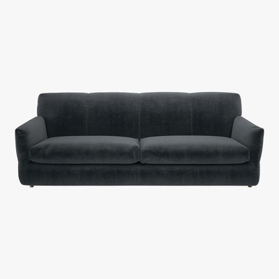 Habitat Newington Dark Grey Velvet 3 Seater Sofabed, Grey
