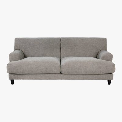 Habitat Askem Natural Woven Stripe Linen 3 Seater Sofa, Stripey
