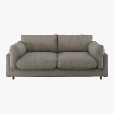 Habitat Elkin Stonewash Linen 3 Seat Sofa, Linen