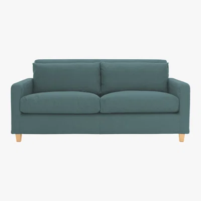 Habitat Chester Teal Blue FaBric 2 Seater Sofa, Blue