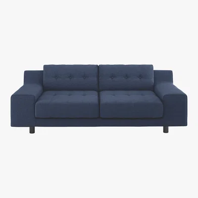 Habitat Hendricks Blue Wool 3 Seater Sofa, Blue