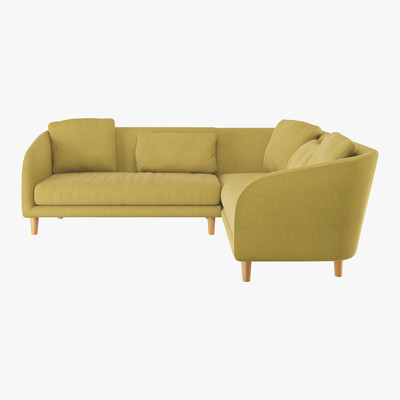 Habitat Colby Saffron Yellow FaBric Left-Arm Corner Sofa, Saffron Yellow