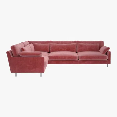 Habitat Cuscino Dusty Rose 4 Seater Right Hand Corner Sofa, Dusty Rose