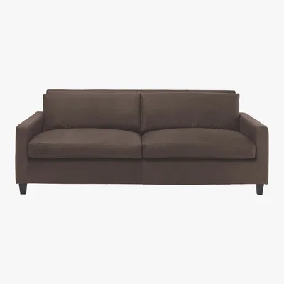 Habitat Chester Chocolate Brown Luxury Leather 3 Seater Sofa, Dark Brown