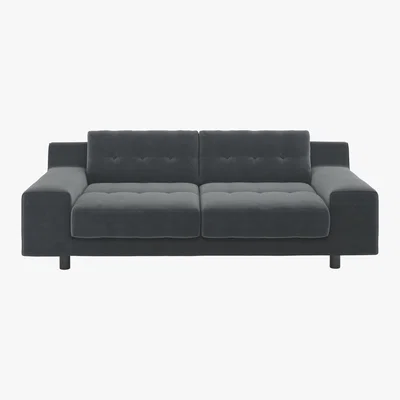 Habitat Habitat Hendricks 3 Seater Velvet Sofa - Dark Grey, Dark Grey