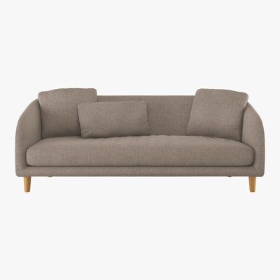 Habitat Colby Natural FaBric 3 Seater Sofa, Natural