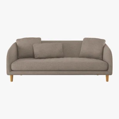 Habitat Colby Natural FaBric 3 Seater Sofa, Natural