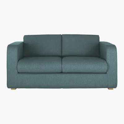 Habitat Porto Teal Blue FaBric 2 Seater Sofa, Blue