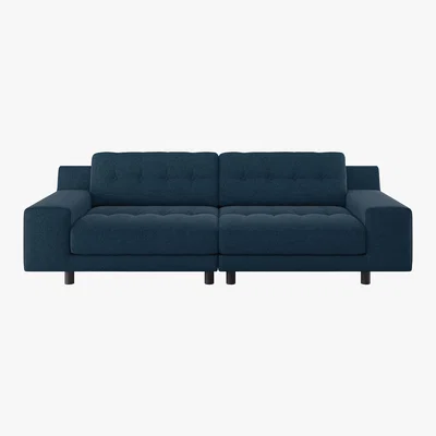 Habitat Hendricks Navy Blue Wool 4 Seater Easy Access Sofa, Navy