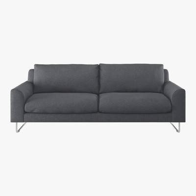 Habitat Lyle Charcoal Grey Wool 3 Seater Sofa, Charcoal