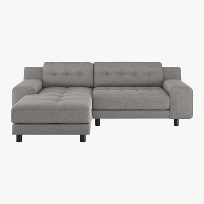 Habitat Hendricks Grey FaBric Small Left-Hand Chaise Sofa, Grey