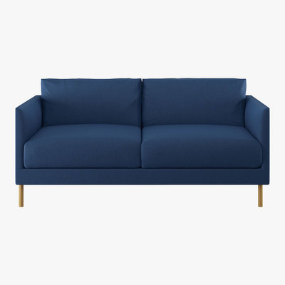 Habitat Hyde Blue 2 Seater Sofa, Wooden Legs, Blue