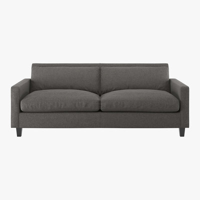 Habitat Chester Charcoal Grey Tweed Wool Mix 3 Seater Sofa, Charcoal