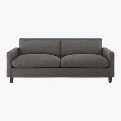 Habitat Chester Charcoal Grey Tweed Wool Mix 3 Seater Sofa, Charcoal