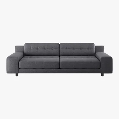 Habitat Hendricks Charcoal Grey FaBric 4 Seater Sofa, Charcoal