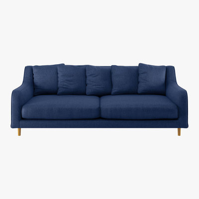 Habitat Swift Blue FaBric 3 Seater Sofa, Blue