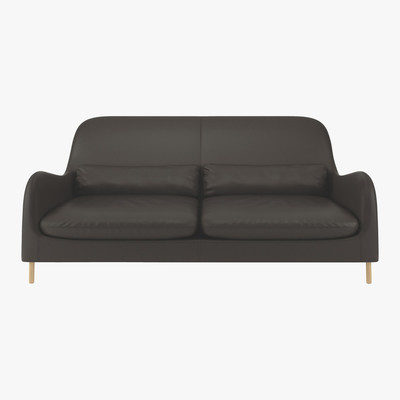 Habitat Smithfield Brown Leather 3 Seater Sofa, Brown
