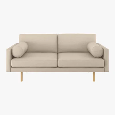 Habitat Spencer Natural Italian Woven 2 Seater Sofa, Oak Legs, Natural