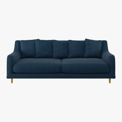 Habitat Swift Navy Blue Wool 3 Seater Sofa, Navy