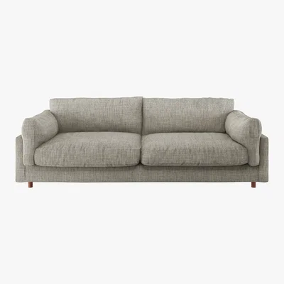 Habitat Elkin Black And White Textured FaBric 4 Seat Sofa, Black And White