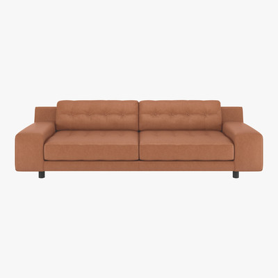 Habitat Hendricks Luxury Tan Leater 4 Seater Sofa, Tan