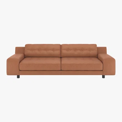 Habitat Hendricks Luxury Tan Leater 4 Seater Sofa, Tan