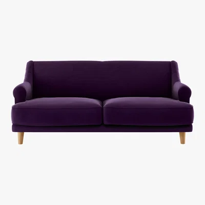 Habitat Townsend Purple Velvet 2 Seater Sofa, Purple