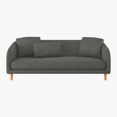 Habitat Colby Charcoal Grey FaBric 3 Seater Sofa, Charcoal