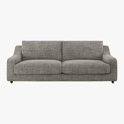 Habitat Slope Black And White Italian Woven 3 Seat Sofa, Black And White