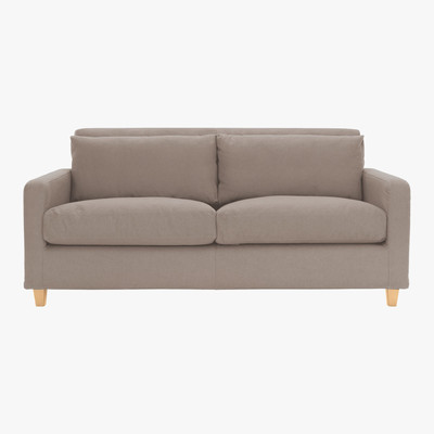 Habitat Chester Natural FaBric 2 Seater Sofa, Oak Feet, Natural