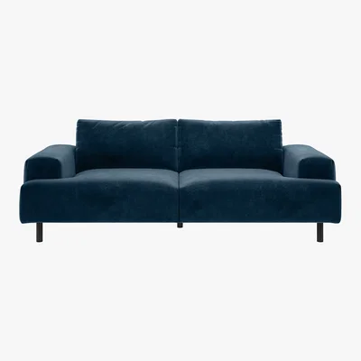 Habitat Habitat Julien 3 Seater Velvet Sofa - Navy, Navy