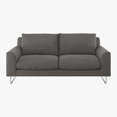Habitat Lyle Charcoal Grey Herringbone Wool Mix 2 Seater Sofa, Charcoal