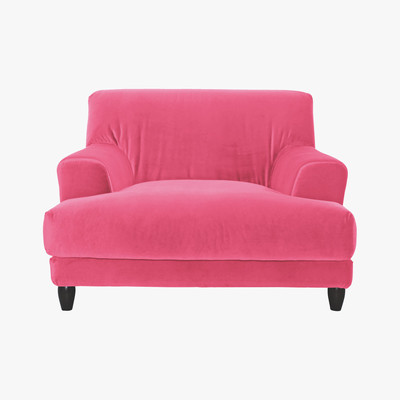 Habitat Askem Pink Velvet FaBric Compact Sofa, Pink