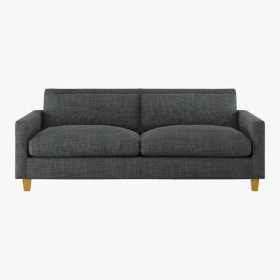 Habitat Chester Charcoal Grey Italian Woven 3 Seater Sofa, Charcoal