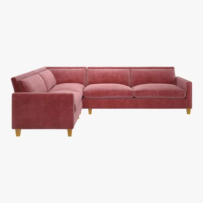 Habitat Chester Dusty Rose Right-Hand 4 Seater Corner Sofa, Dusty Rose
