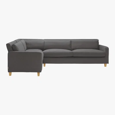 Habitat Chester Charcoal Grey FaBric Right-Arm Corner Sofa, Grey