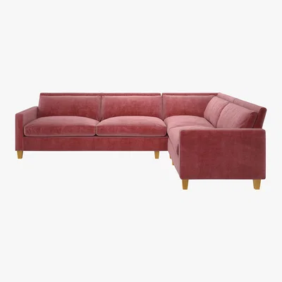 Habitat Chester Dust Rose Left-Hand 4 Seater Corner Sofa, Dusty Rose