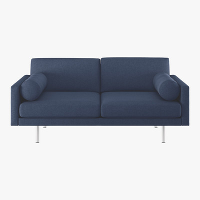 Habitat Spencer Blue Wool 3 Seater Sofa, Metal Legs, Blue
