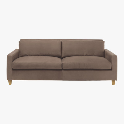 Habitat Chester Light Brown Luxury Leather 3 Seater Sofa, Light Brown