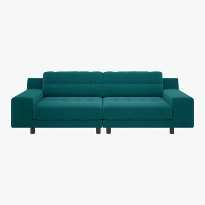 Habitat Hendricks Teal Velvet 4 Seater Easy Access  Sofa, Teal