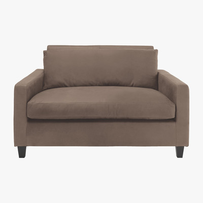 Habitat Chester Light Brown Luxury Leather Compact Sofa, Light Brown