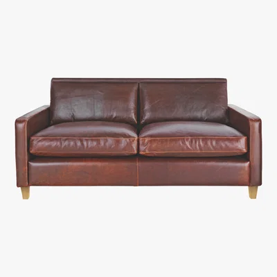 Habitat Chester Tan Leather 2 Seater Sofa, Tan