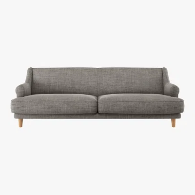 Habitat Townsend Black And White Italian Woven FaBric 4 Seater Sofa, Black And White
